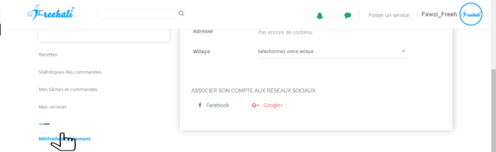 méthode paiement freehali freelance algerie